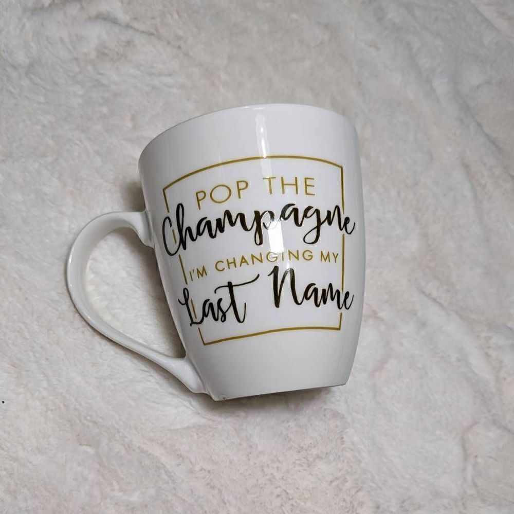 Pfaltzgraff Pop The Champagne I'm Changing My Name Mug NEW